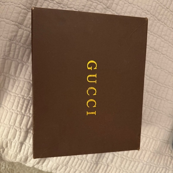 Authentic Gucci Brown Shoe Box with Gold Logo GUC Luxury Designer - Picture 2 of 5